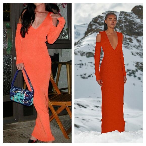 Baobab Dresses & Skirts - Baobab Maxi Dress Orange Knit Eloisa Long Sleeve size XS